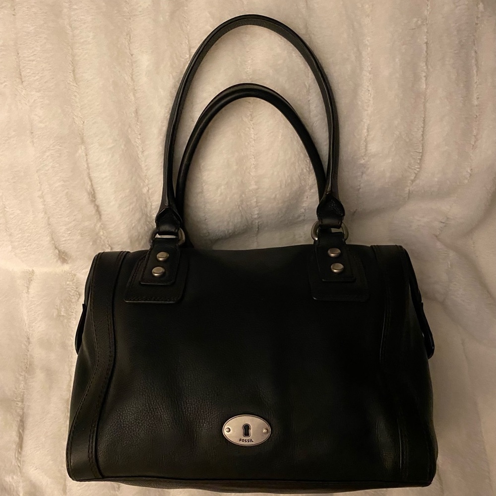 Authentic Fossil Marlow leather satchel handbag